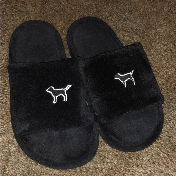 PINK Victoria's Secret Shoes - PINK VS Black Slippers